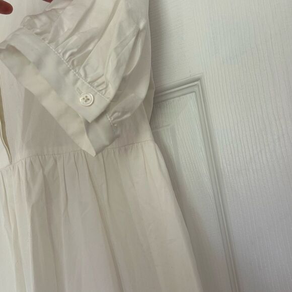 English Factory Anthropologie White Puff Sleeve Tiered Midi Dress Small AK105D - Picture 6 of 13